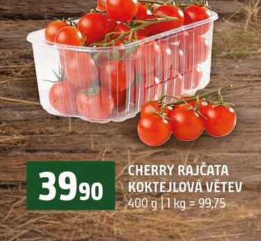 CHERRY RAJČATA KOKTEJLOVÁ VĚTEV 400 g 