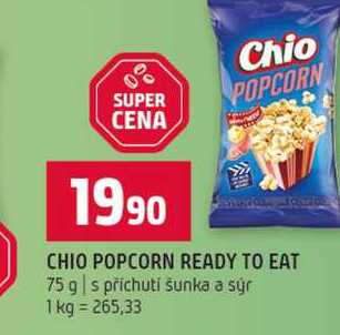 CHIO POPCORN READY TO EAT 75 g s příchutí šunka a sýr
