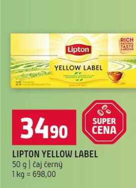 LIPTON YELLOW LABEL 50 g čaj černý