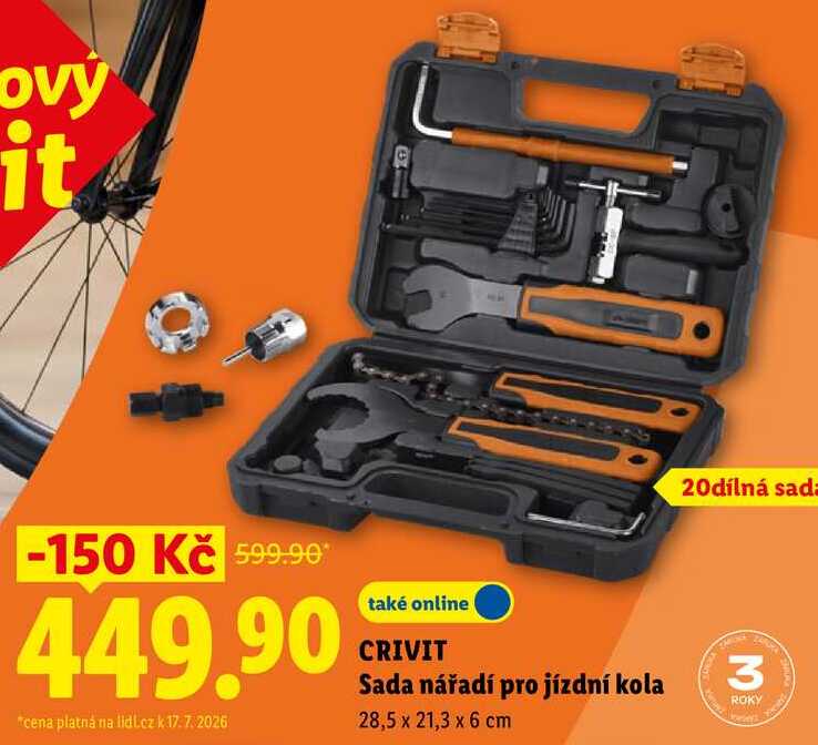 CRIVIT Sada nářadí pro jízdní kola