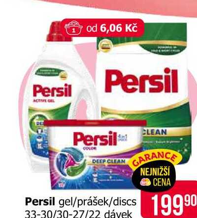Persil gel/prášek/discs 33-30/30-27/22 dávek Teta drogerie