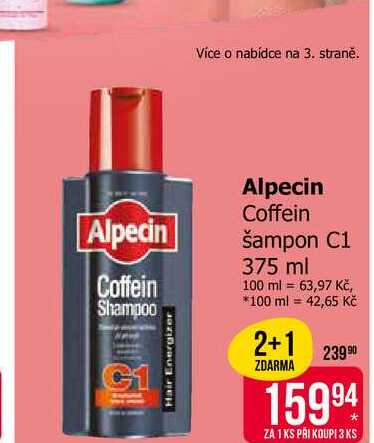 Alpecin Coffein šampon C1 375 ml