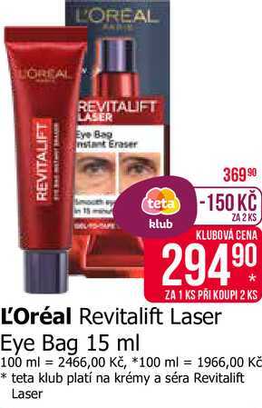 L'Oréal Revitalift Laser Eye Bag 15 ml