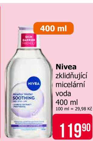 Nivea zklidňující micelární voda 400 ml
