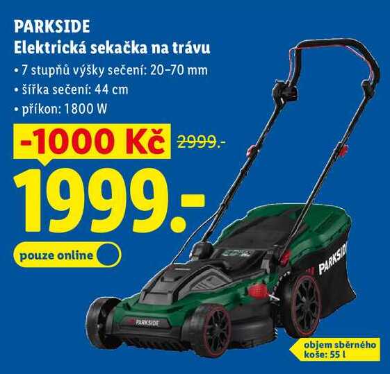 PARKSIDE Elektrická sekačka na trávu