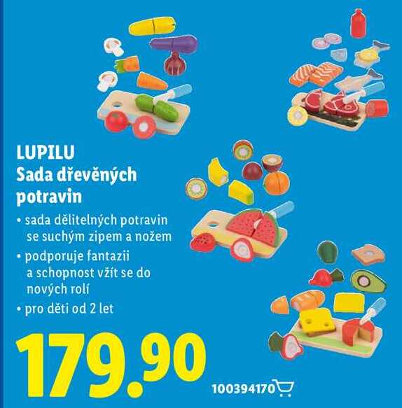 LUPILU Sada dřevěných potravin 