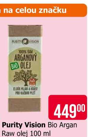 Purity Vision Bio Argan Raw olej 100 ml 