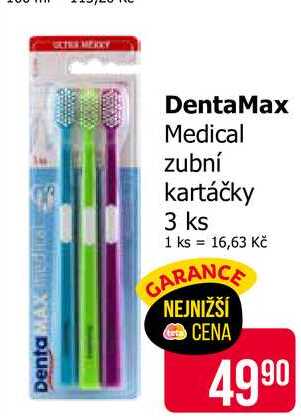 DentaMax Medical zubní kartáčky 3 ks Teta drogerie