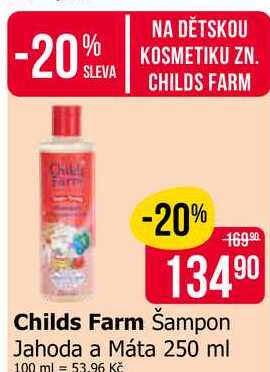 Childs Farm Šampon Jahoda a Máta 250 ml