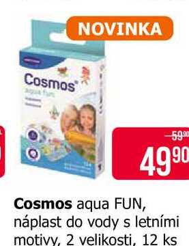 Cosmos aqua FUN, náplast do vody s letními motivy, 2 velikosti, 12 ks Teta drogerie