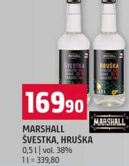 MARSHALL ŠVESTKA, HRUŠKA 0,5l vol. 38% 