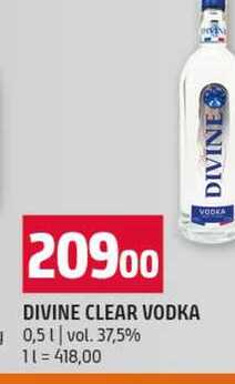 DIVINE CLEAR VODKA 0,5l vol. 37,5%
