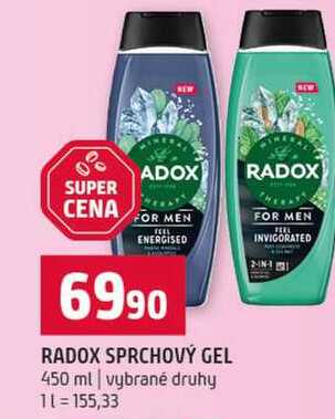 RADOX SPRCHOVÝ GEL 450 ml vybrané druhy Terno