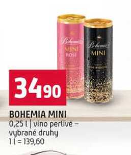 BOHEMIA MINI 0,25l vino perlivé vybrané druhy