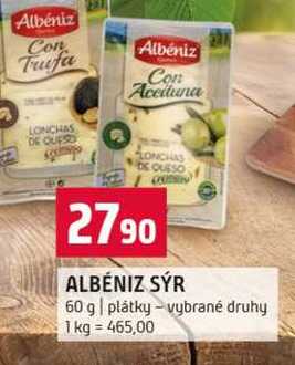 ALBÉNIZ SÝR 60 g plátky vybrané druhy 