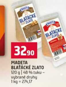 MADETA BLAŤÁCKÉ ZLATO 120 g 48% tuku vybrané druhy