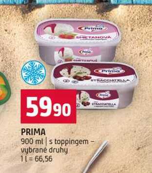 PRIMA 900 ml s toppingem vybrané druhy 