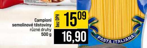 Campioni semolinové těstoviny různé druhy 500 g