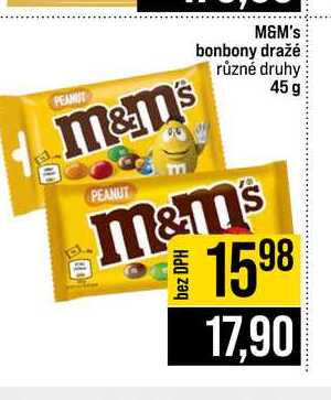 M&M's bonbony dražé různé druhy 45 g
