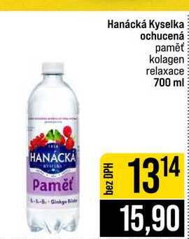 Hanácká Kyselka ochucená paměť kolagen relaxace 700 ml