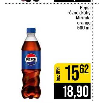 Pepsi různé druhy Mirinda orange 500 ml 
