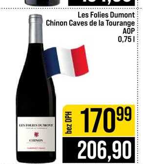 Les Folies Dumont Chinon Caves de la Tourange AOP 0,75l
