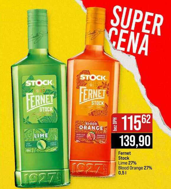 Fernet Stock Lime 27% Blood Orange 27% 0,5l  v akci