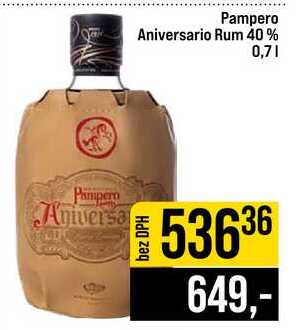 Pampero Aniversario Rum 40% 0,7l