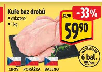 Kuře bez drobů  1 kg
