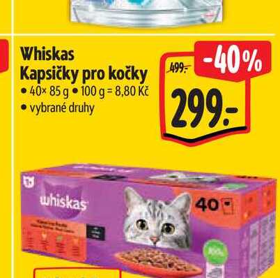 Whiskas Kapsičky pro kočky 40x 85 g