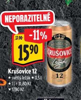 Krušovice 12 0,5 l