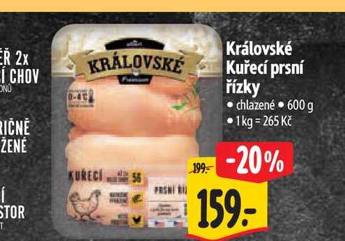 Královské Kuřecí prsní řízky 600 g