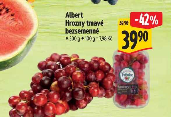 Albert Hrozny tmavé bezsemenné 500 g