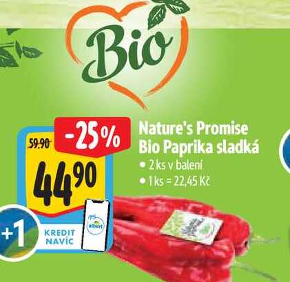 Nature's Promise Bio Paprika sladká 2 ks