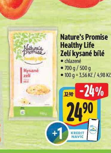 Nature's Promise Healthy Life Zelí kysané bílé chlazené 700 g/500 g