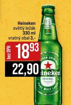 Heineken světlý ležák 330 ml