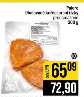 Pajero Obalované kuřecí prsní řízky předsmažené 300 g