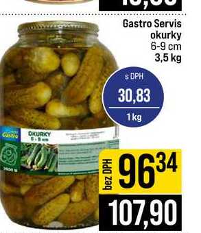 Gastro Servis okurky 6-9 cm 3,5 kg