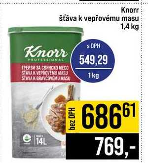 Knorr šťáva k vepřovému masu 1,4 kg 