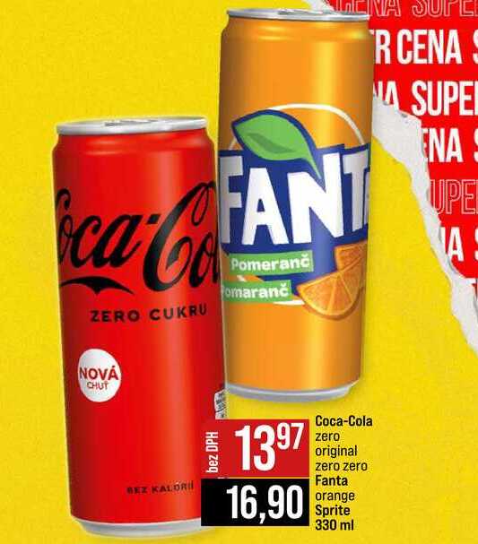 Coca-Cola zero original zero zero Fanta orange Sprite 330 ml