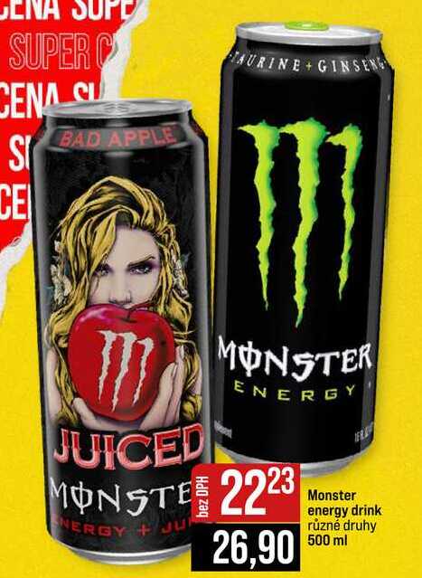 Monster energy drink různé druhy 500 ml