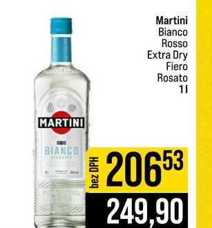 Martini Bianco Rosso Extra Dry Fiero Rosato 1l