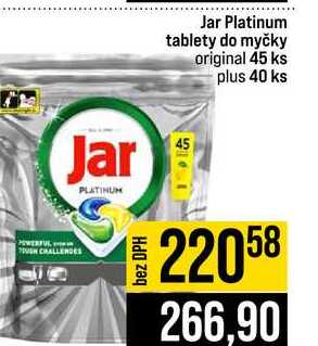 Jar Platinum tablety do myčky original 45 ks plus 40 ks JIP