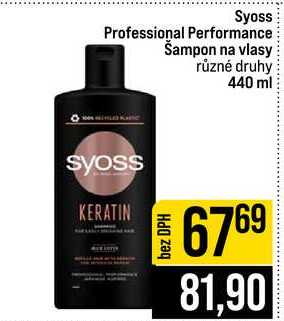 Syoss Professional Performance Šampon na vlasy různé druhy 440 ml