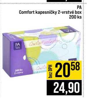 PA Comfort kapesníčky 2-vrstvé box 200 ks