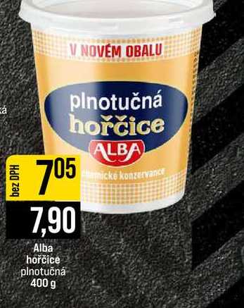 Alba hořčice plnotučná 400 g