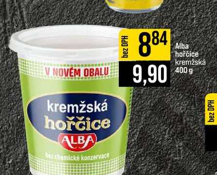 Alba hořčice kremžská 400 g