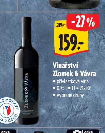 Vinařství Zlomek & Vávra 0,75 l