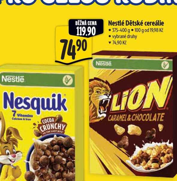 Nestlé Dětské cereálie 375-400 g