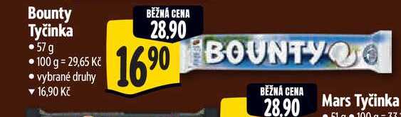 Bounty Tyčinka 57 g    v akci